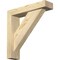 Ekena Millwork Traditional Block Rough Sawn Bracket w/ Offset Brace, Douglas Fir, 4"W x 16"D x 16"H BKT0402X16X16TRA05RDF - alternate 1